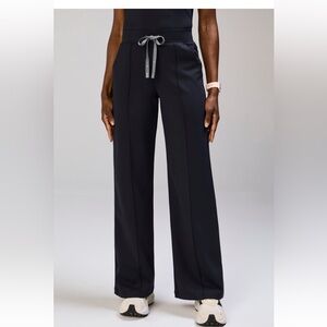 Figs Navy High Waisted Salina FORMx Wide Leg Scrub Pants